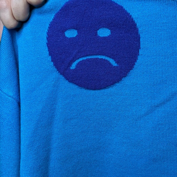 Dressed in LALA Blue Smiley Face Sweater - Picture 5 of 6